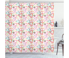 Angular Tribal Motifs Shower Curtain