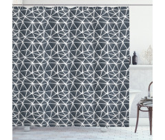 Triangular Shapes Lines Shower Curtain