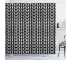 Geometric Striped Design Shower Curtain