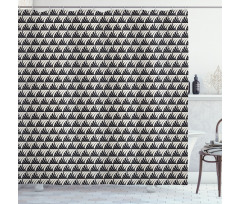 Modern Art Tile Design Shower Curtain