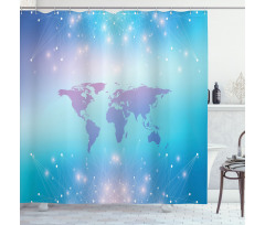 Bokeh Style Dots Wold Shower Curtain