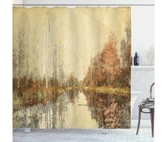 Colorful Fallen Leaves Shower Curtain