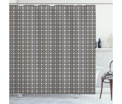 Repeating Star Shapes Mesh Shower Curtain