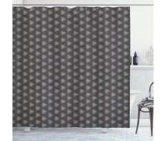 Triangles Striped Hexagons Shower Curtain