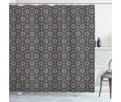 Hexagons Squares and Stars Shower Curtain