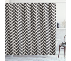 Adjacent Diamond Motifs Shower Curtain