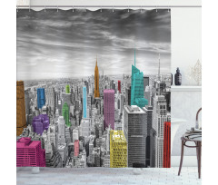 Cityscape Architecture Shower Curtain