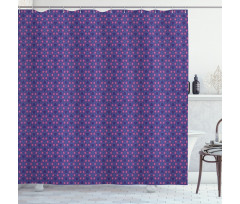 Flowers Lattice Repetition Shower Curtain