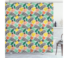 Exotic Botanical Elements Shower Curtain