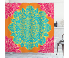Blossoming Flower Pattern Shower Curtain