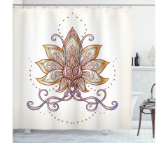 Flowers Motif Shower Curtain