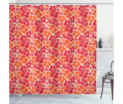 Grunge Petal Silhouettes Shower Curtain