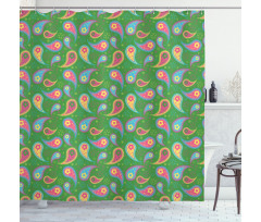 Teardrop with Curved Tip Shower Curtain