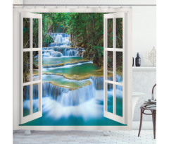 Open Window to River Shower Curtain