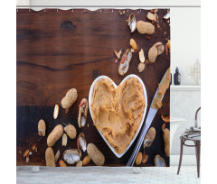 Wooden Vintage Table Shower Curtain