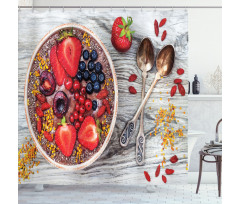 Breakfast Foods Bowl Shower Curtain