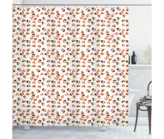 Assortment of Nuts Design Shower Curtain