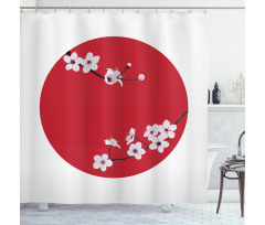 Orient Tree Cherry Shower Curtain