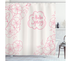 Oriental Foliage Shower Curtain