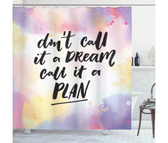 Hand-written Style Watercolor Shower Curtain