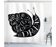 Abstract Snail Silhouette Shower Curtain