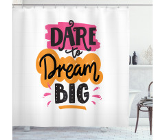 Positive Inspirational Words Shower Curtain