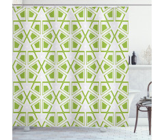 Polygons and Hexagons Shower Curtain