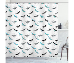 Simplistic Abstract Wings Shower Curtain