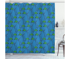 Cartoonish Plum with Leaf Shower Curtain