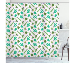 Upside down Plants Cartoon Shower Curtain