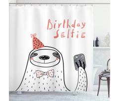 Self Portrait Smile Shower Curtain