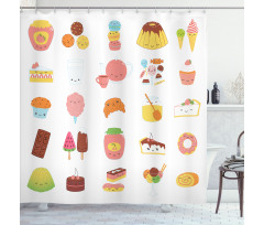 Dessert Concept Sketches Shower Curtain