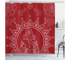 Elephant Diwali Traditions Shower Curtain