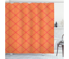Dots Swirls Floral Medieval Shower Curtain