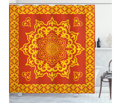 Oriental Round and Square Shower Curtain