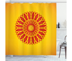 Wavy Strokes Intersecting Shower Curtain