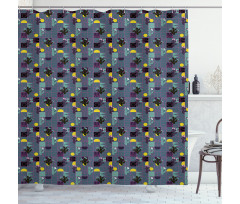 Cacti with Modern Theme Shower Curtain
