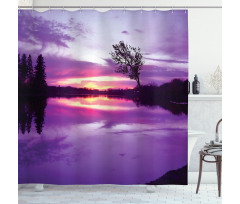 Purple Shade Skies Shower Curtain