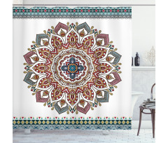 Floral Motifs Oriental Shower Curtain