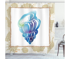 Aquatic Cockleshell Shower Curtain