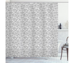 Monochrome Cockleshell Sea Shower Curtain