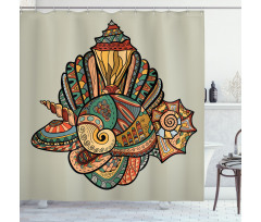 Abstract Seashell Art Shower Curtain