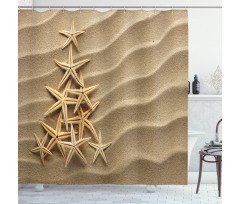 Triangular Shaped Starfish Shower Curtain