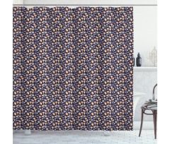 Cutout Pattern of Flowers Shower Curtain