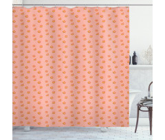 Halved and Sliced Grapefruit Shower Curtain