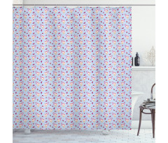 Cherry Flamingo Ice Cream Shower Curtain