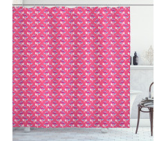 Abstract Flowers Shower Curtain