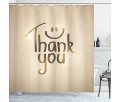 Simple Words Smiling Sign Shower Curtain
