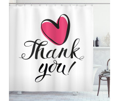 Heart in Bold Love Doodle Shower Curtain