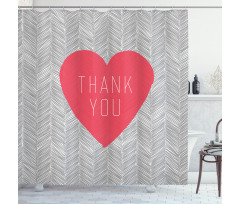 Centered Big Heart Love Shower Curtain